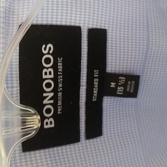 Bonobos button down shirt, blue, size M reg - Picture 2 of 4
